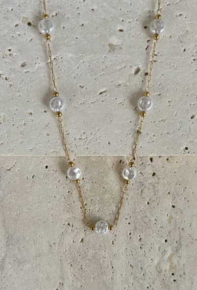 GOLDEN PEARL NECKLACE
