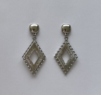 SILVER PRISM EARRING