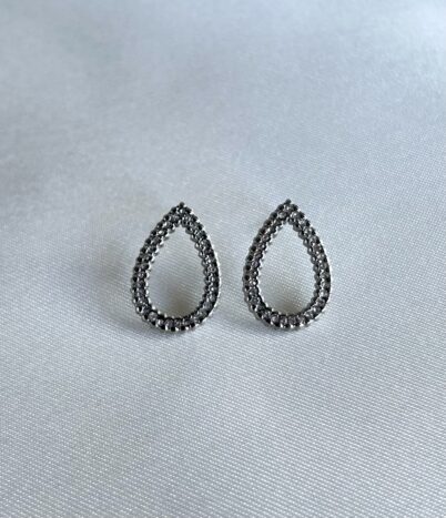 SILVER AURA DROP EARRING